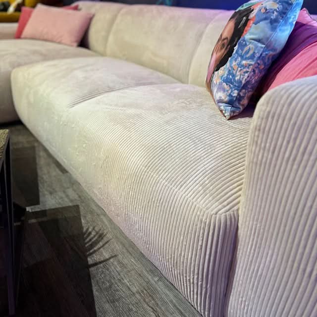 Timmy Chiodo Ecksofa, Breitcord, natur, Wunschmaß