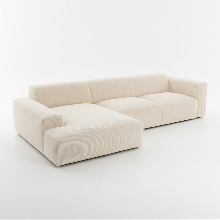 Timmy Chiodo Ecksofa, Breitcord, natur, Wunschmaß