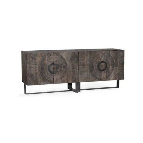 Bykle Sideboard Mangoholz, 4 Türen – Braun