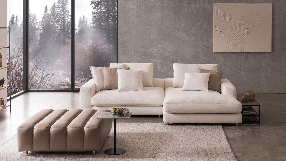 Bari Modulsofa mit Longchair – Wohnbeispiel