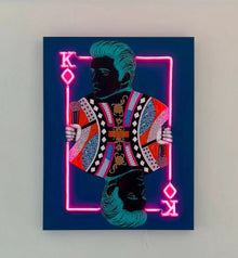 Elvis' Wandkunstwerk - LED Neon 70x90 cm