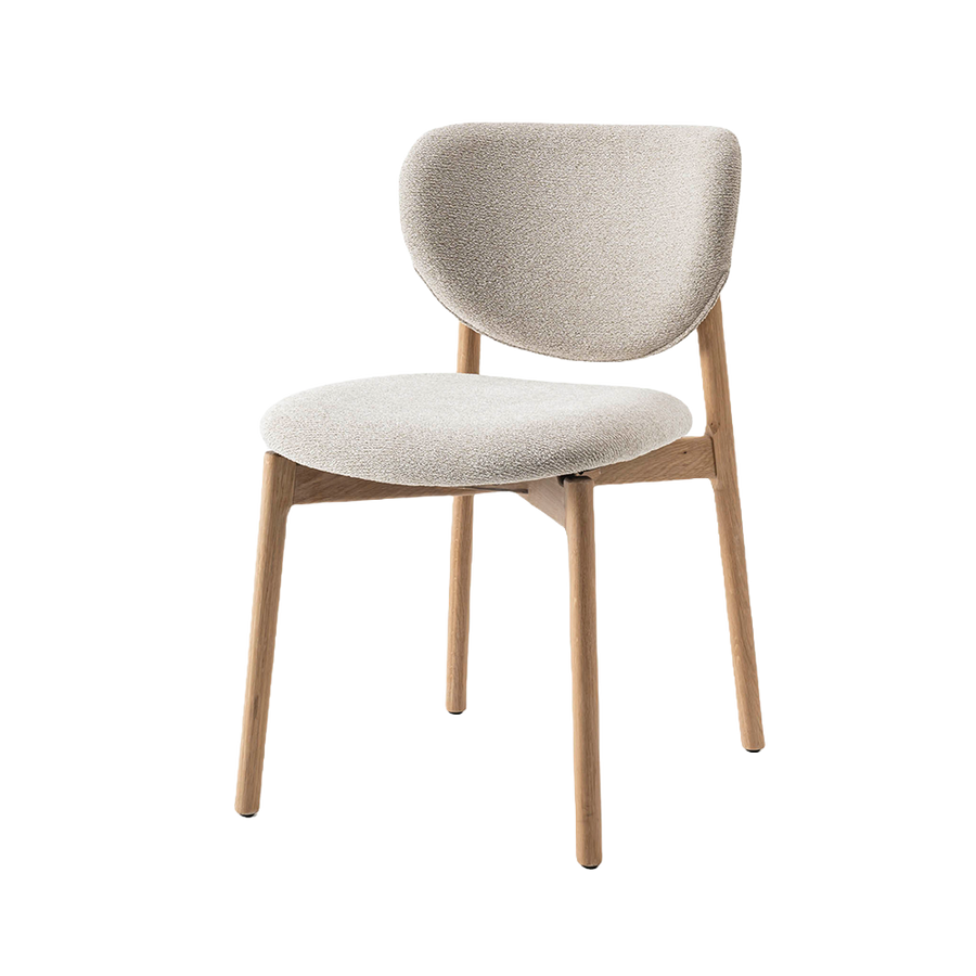 Fitjar Esszimmerstuhl – Beige, Gestell Eiche Natur
