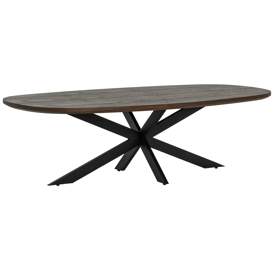Couchtisch Heby oval Eichenfurnier – Braun