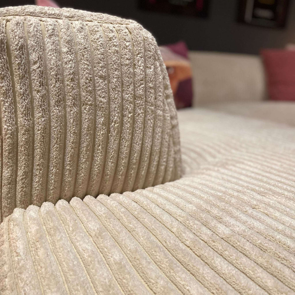 Petite, Ecksofa, Cord, nature, creme