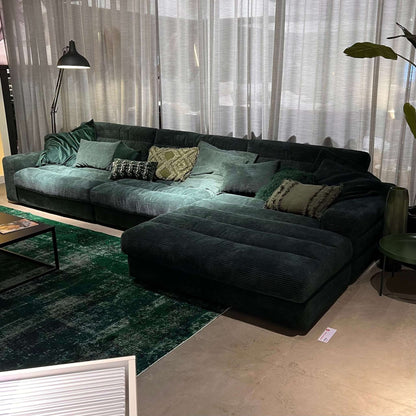 Dash, Ecksofa, Breitcord, dunkelgrün