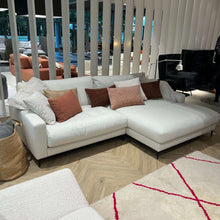 City, Ecksofa, Boucle, weiß