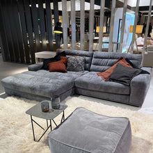 Dash, Ecksofa, Teddy, grau, Boucle, etwas härter 