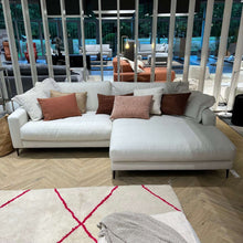 City, Ecksofa, Boucle, weiß