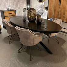 Esstisch Mango "Oval" - gerade Kante