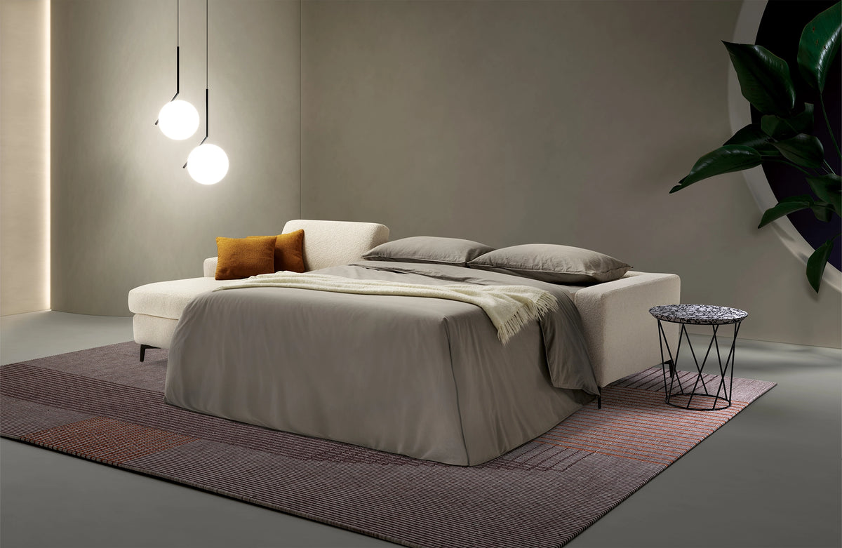 Lisbona Ecksofa als Bett ausgezogen