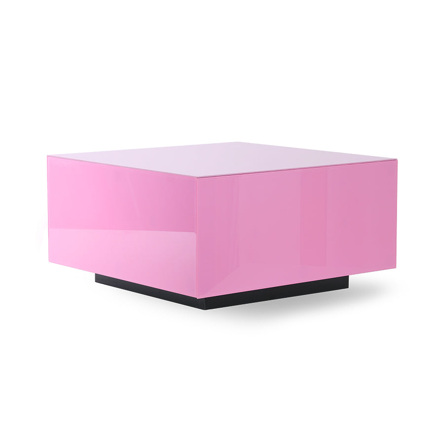 Glas Couchtisch Block