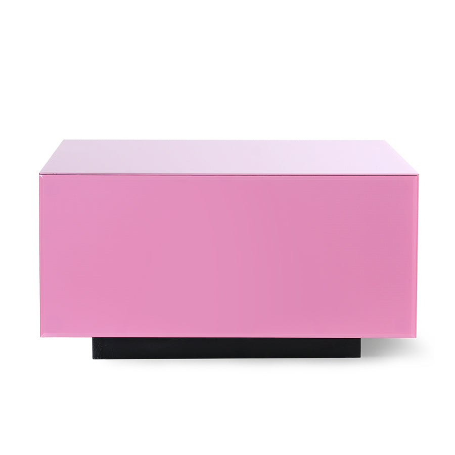 Glas Couchtisch Block