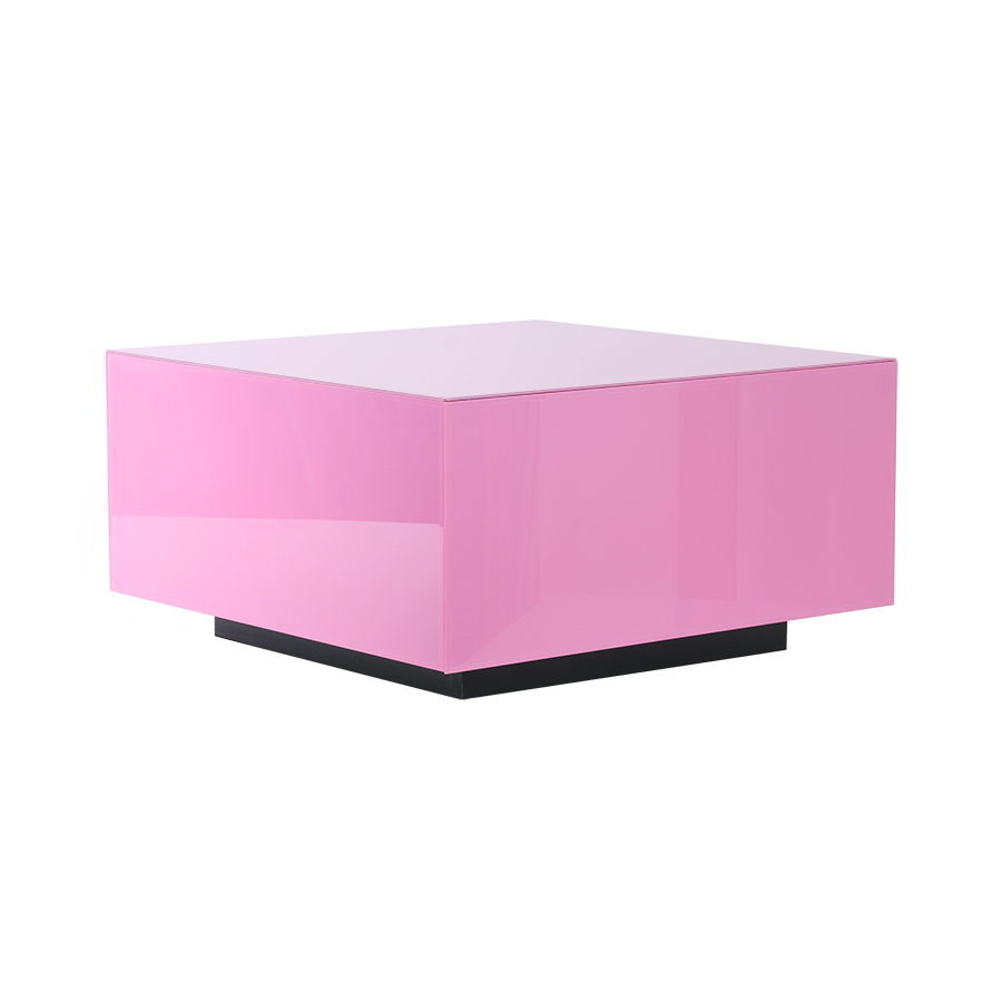 Glas Couchtisch Block