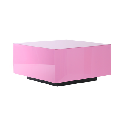 Glas Couchtisch Block