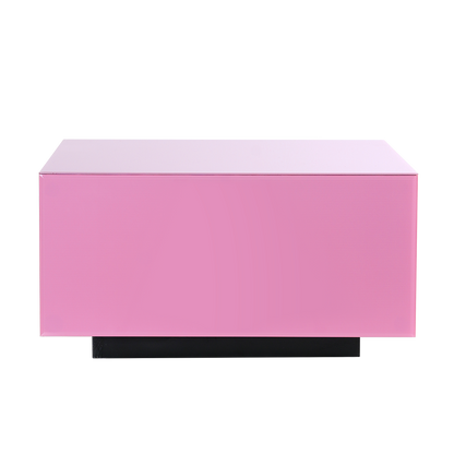 Glas Couchtisch Block