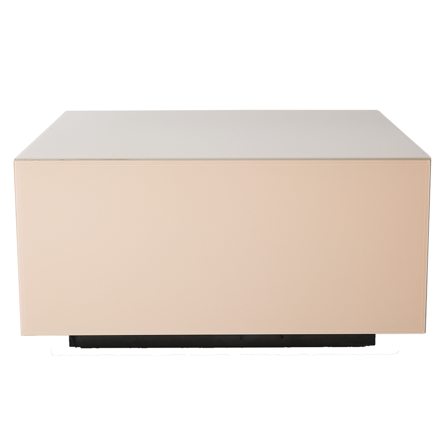 Glas Couchtisch Block