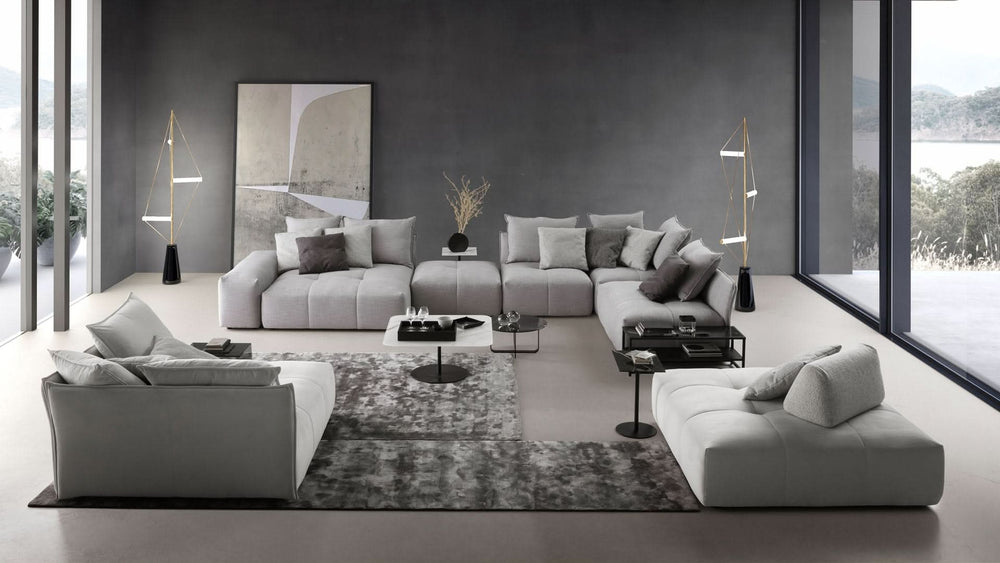 Palermo Sofa modular mit Hocker – Wohnbeispiel