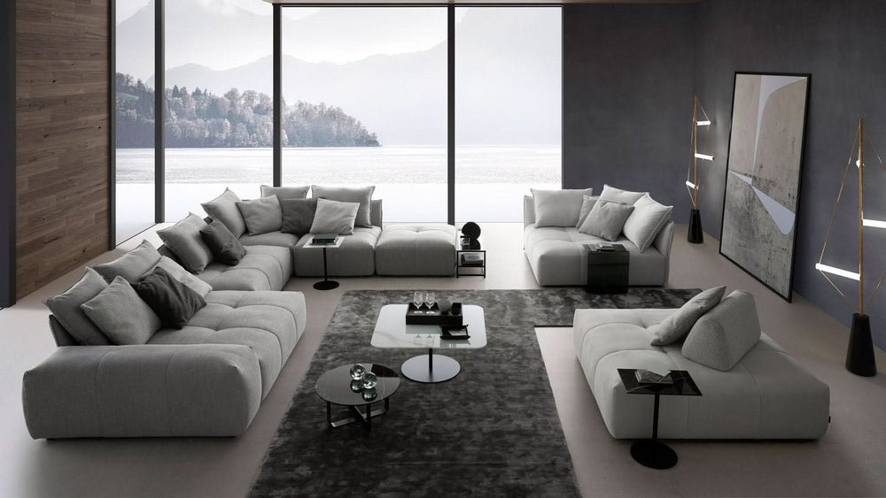 Palermo Sofa modular mit Hocker – Wohnbeispiel