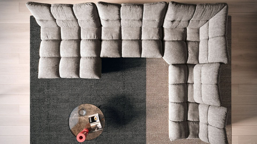 Pisa Sofa modular mit Sessel – Wohnbeispiel
