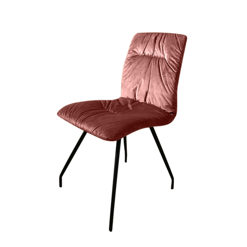 Thuro Esszimmerstuhl, Gestell Metall Schwarz – Rosé