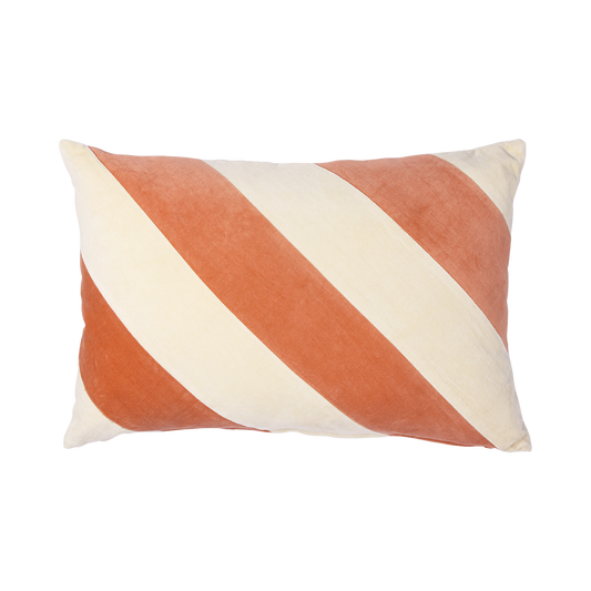 Gestreiftes Samtkissen