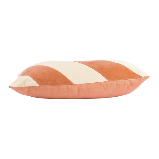 Gestreiftes Samtkissen