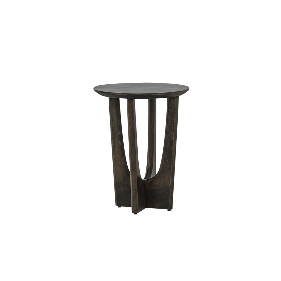 Tynset Couchtisch rund Mangoholz – Olivbraun