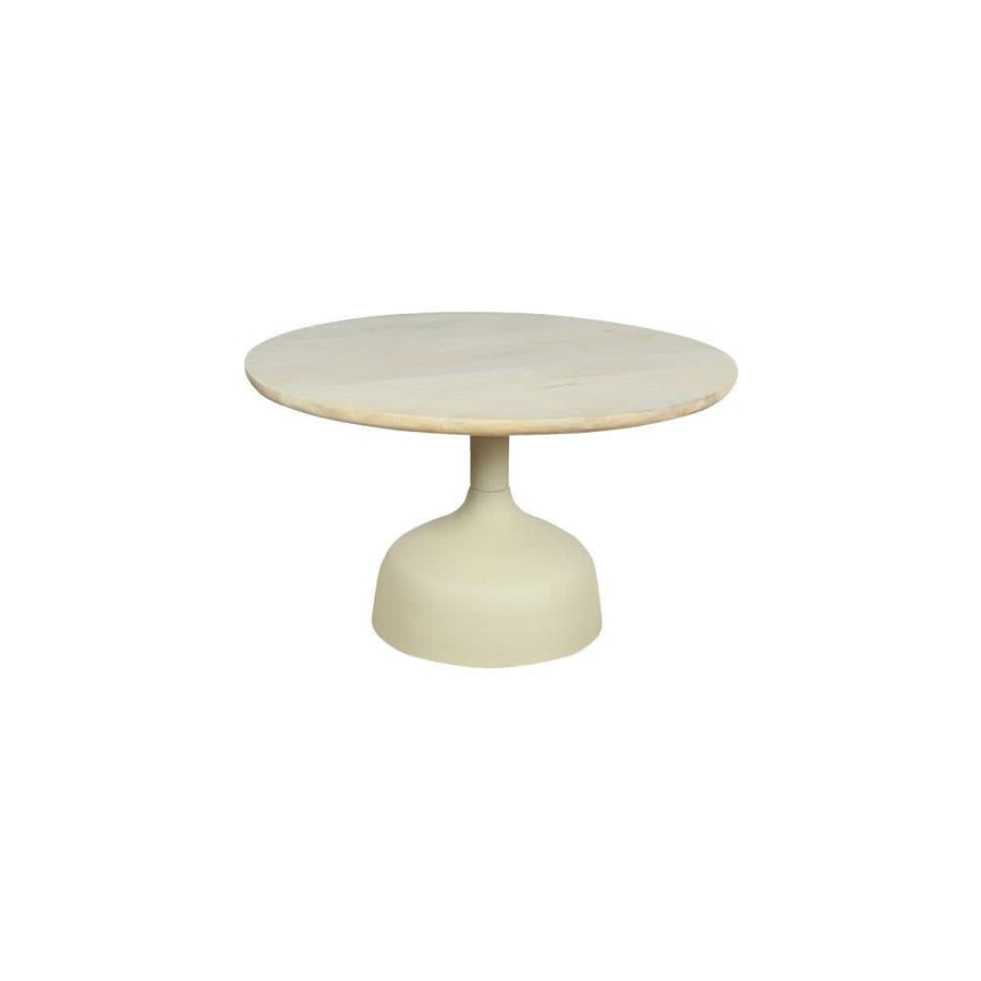 Ulvik Couchtisch Mangoholz/Glas, Gestell Metall – Off-White