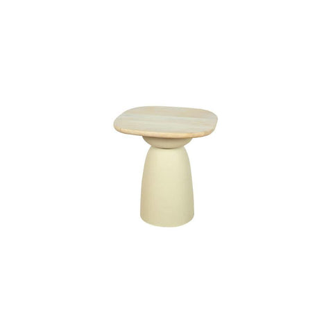 Utne Beistelltisch quadratisch Mangoholz, Gestell Metall – Off-White