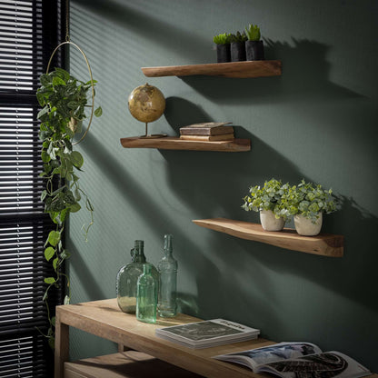 Wandregal live edge 60cm set/3