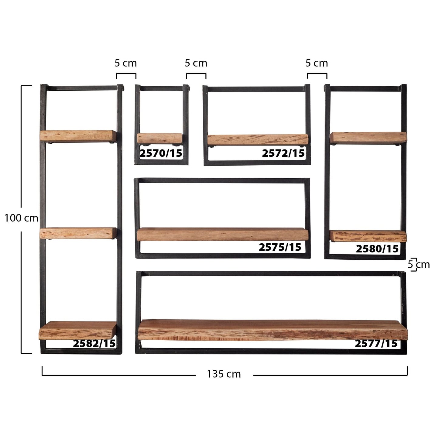 Wandregal edge 40cm