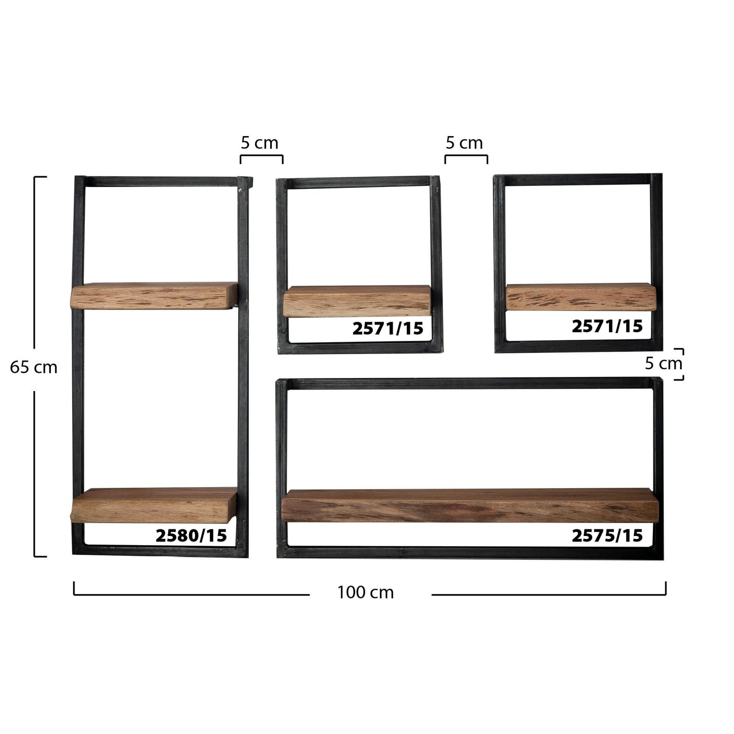 Wandregal edge 65cm