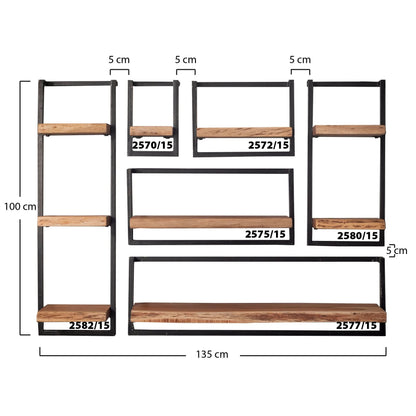 Wandregal edge 65cm
