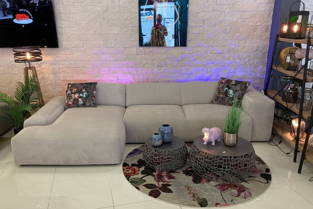 Chiodo, Ecksofa, Cord, creme