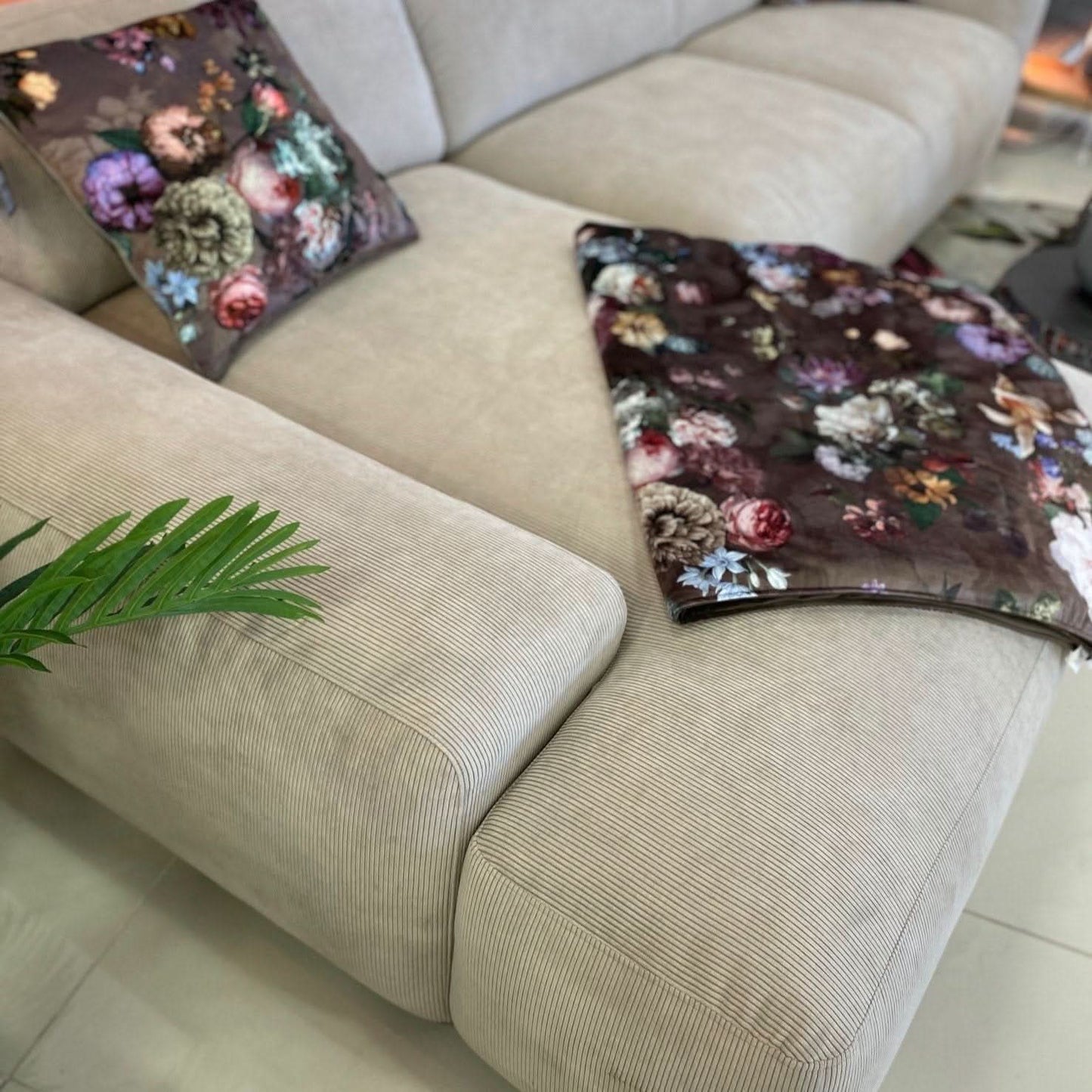 Loona, Ecksofa, Cord, creme