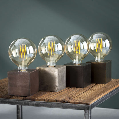 Tischlampe block/Schwarz Nickel