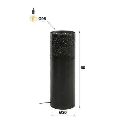 Stehlampe Ø25 Zylinder 60 cm