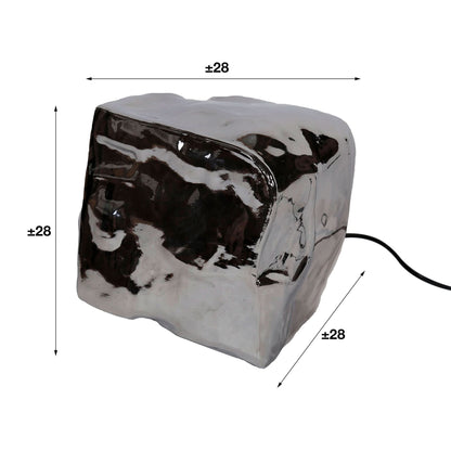 Tischlampe rock chromed / Chromed glas