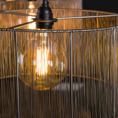 Hängelampe 2L stringshade metal
