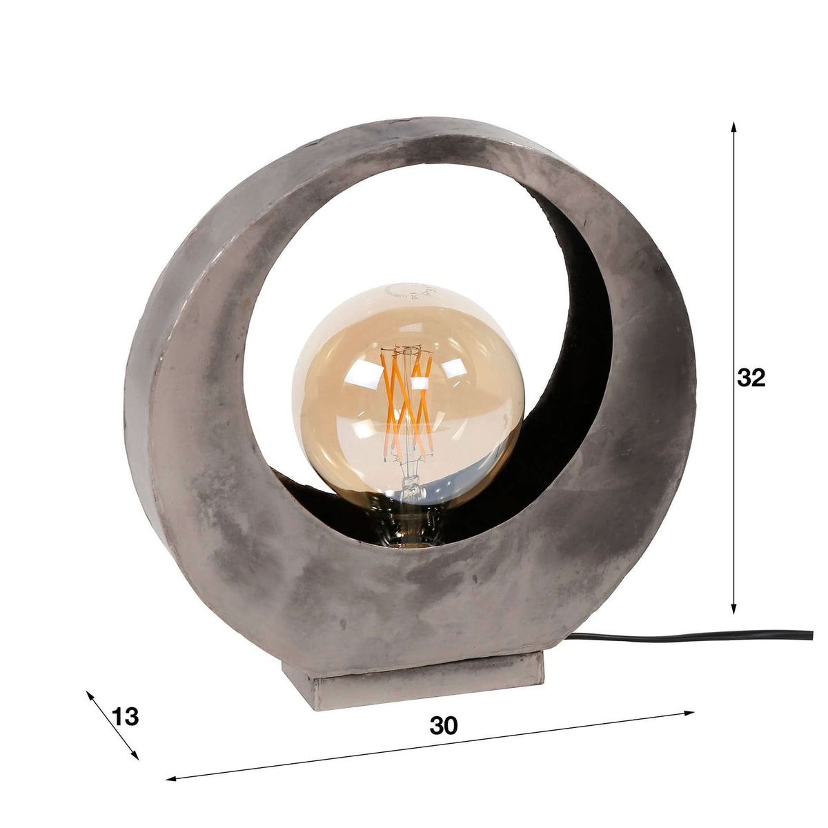 Tischlampe full moon – Alt Silber Finish – Ansicht 4