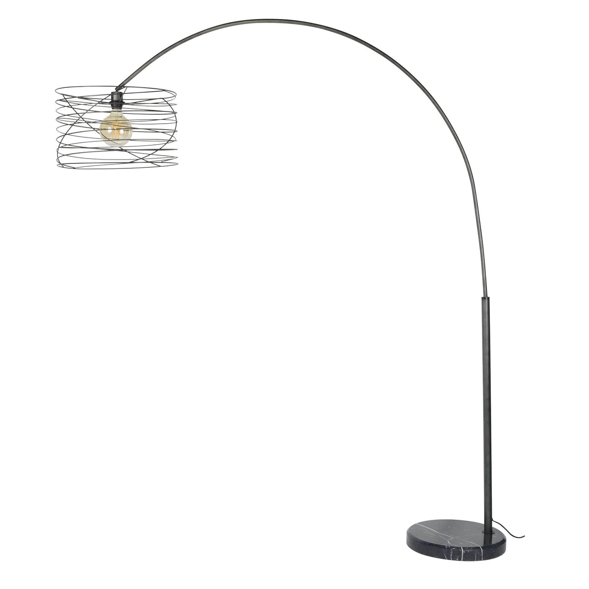 Bogenlampe 1-flammig, Metall – Anthrazit
