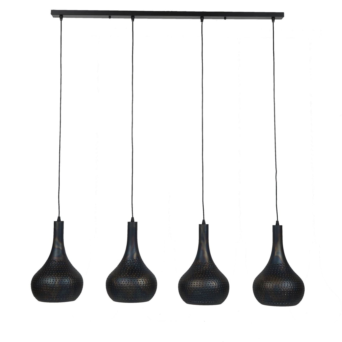 Hängelampe 4L Punsch Kegel / Schwarz-braun