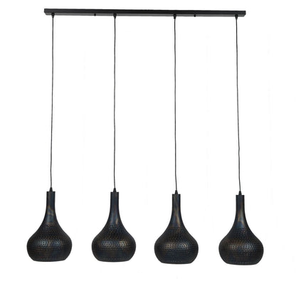 Hängelampe 4L Punsch Kegel / Schwarz-braun