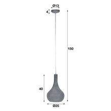 Hängelampe 1L industry concrete Kegel/grau