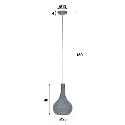 Hängelampe 1L industry concrete Kegel/grau