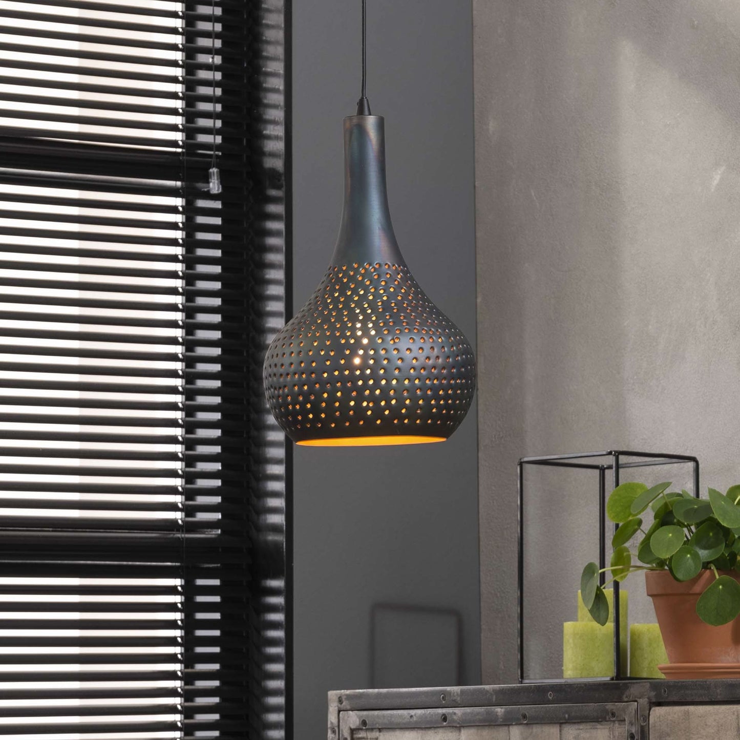 Hängelampe 1L industry concrete Kegel/grau