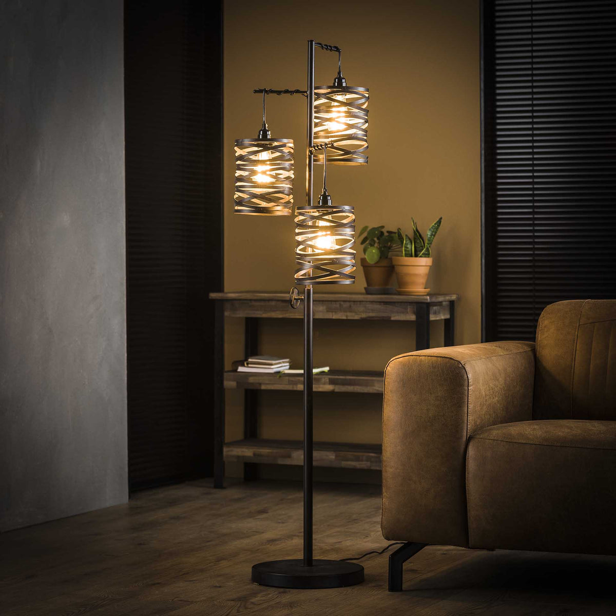 Stehlampe 3L Spindel – Slate grey von Sofa4You