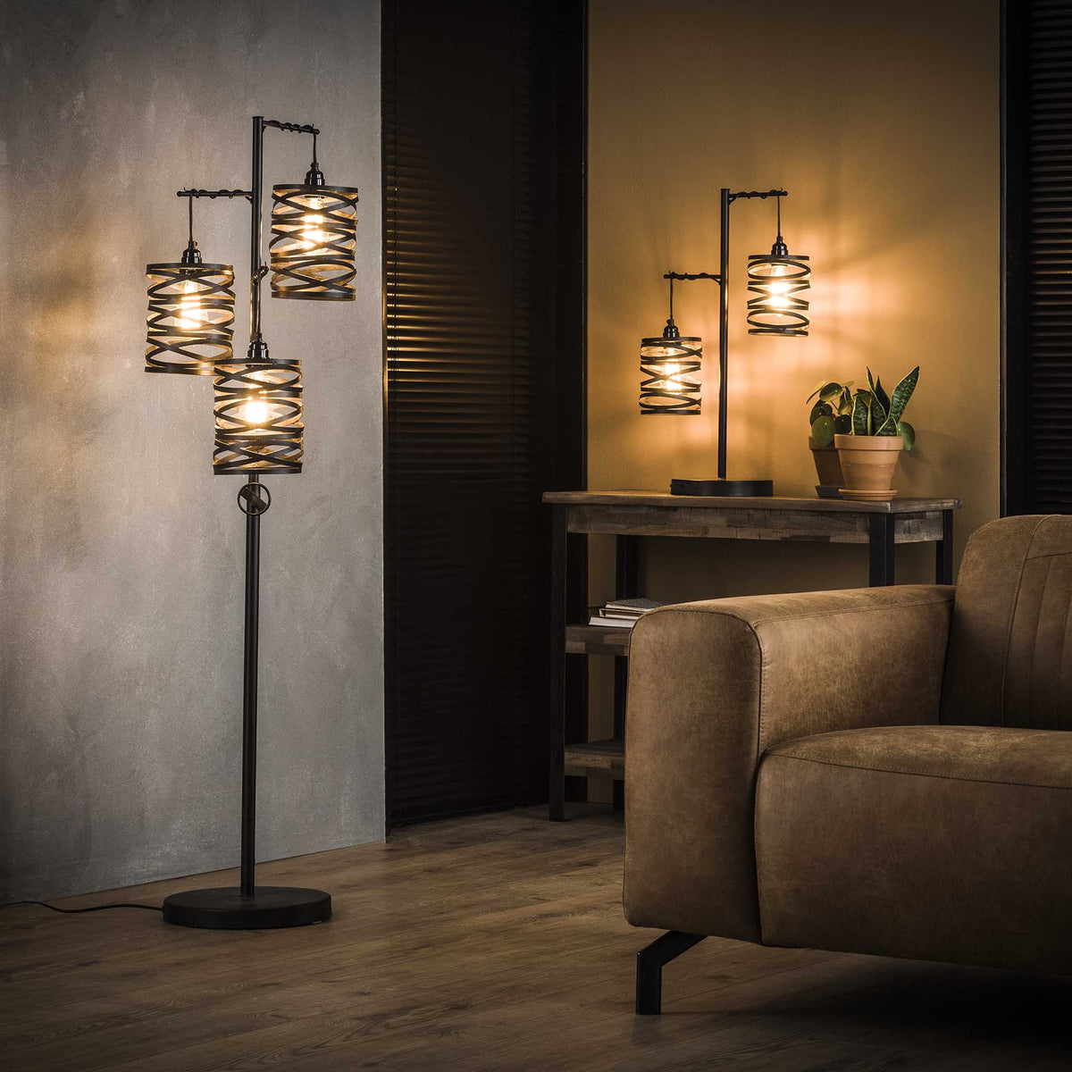 Stehlampe 3L Spindel – Slate grey – Ansicht 3