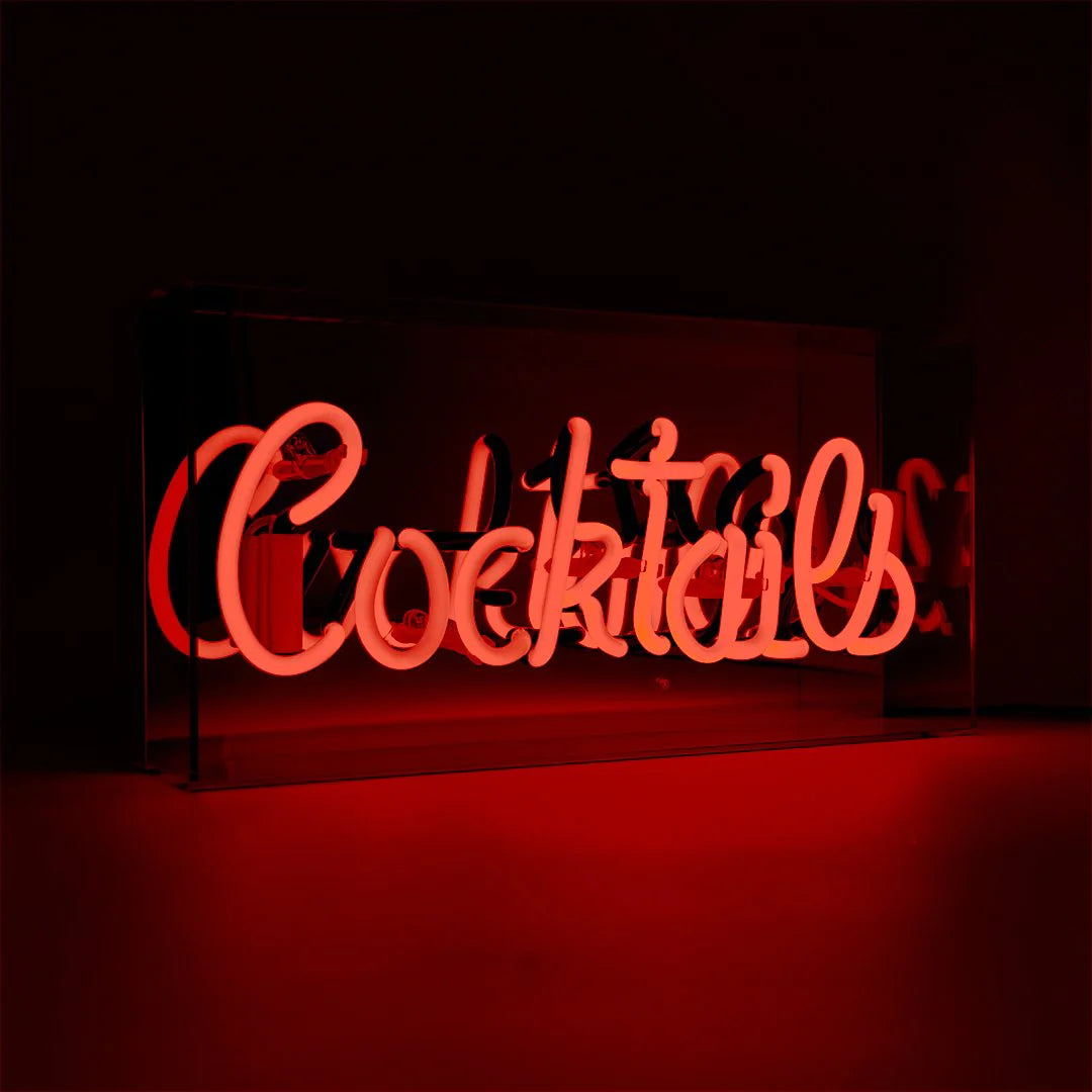 Cocktails - LED Neon Schild - Red