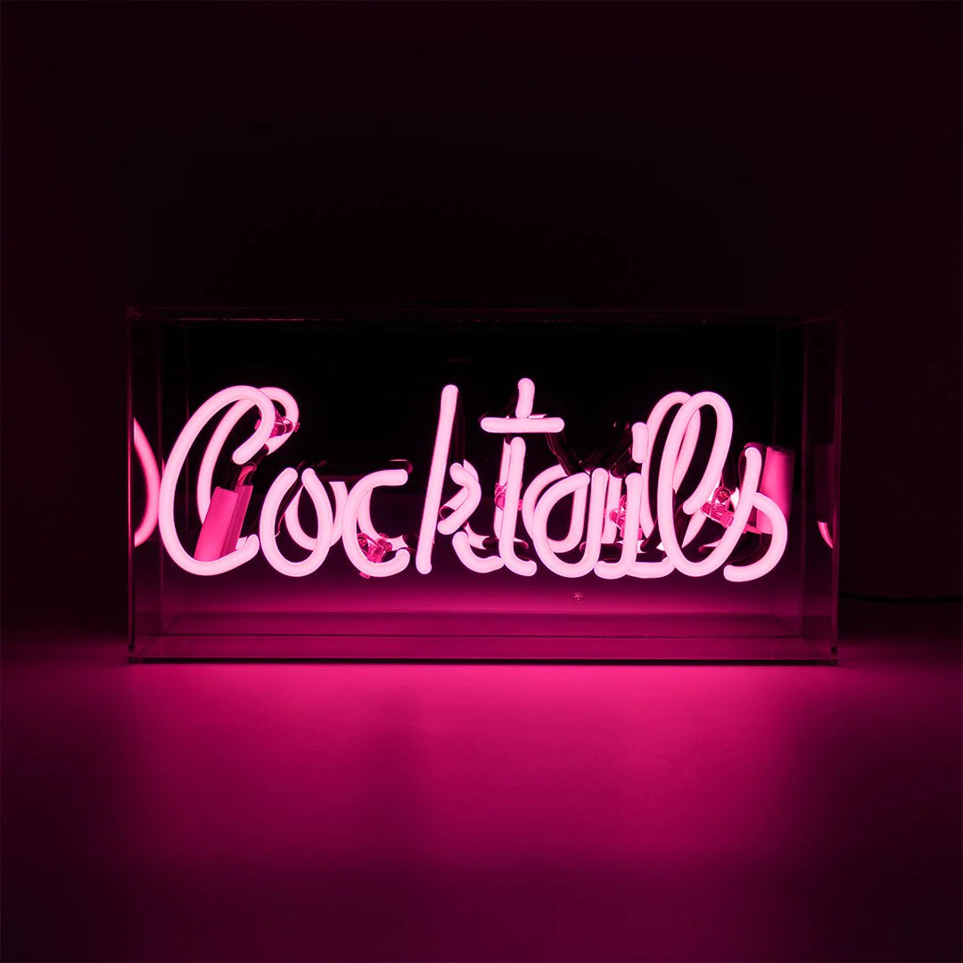 Cocktails - LED Neon Schild - Pink